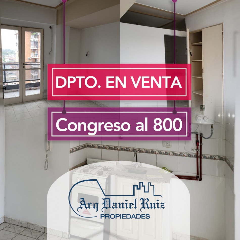 OPORTUNIDAD. DEPARTAMENTO EN VENTA 2 DORMITORIOS. Congreso al 800.