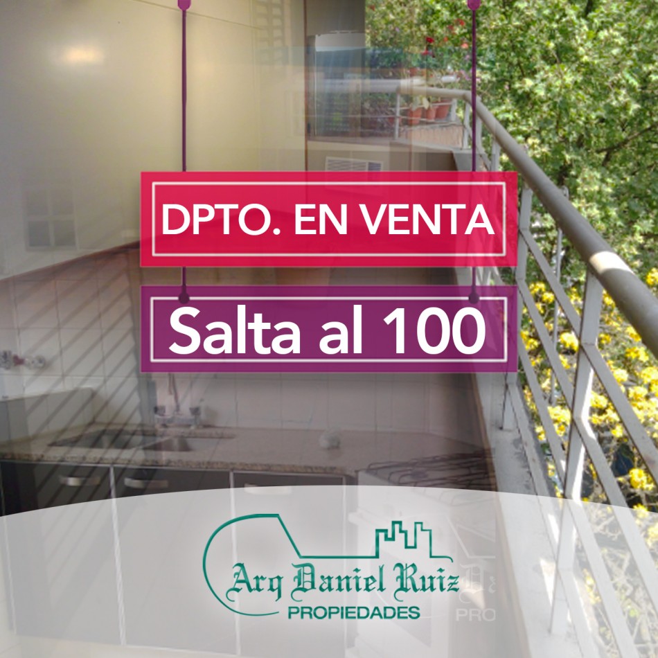 IMPERDIBLE DEPARTAMENTO EN VENTA 2 DORMITORIOS. Salta al 100.