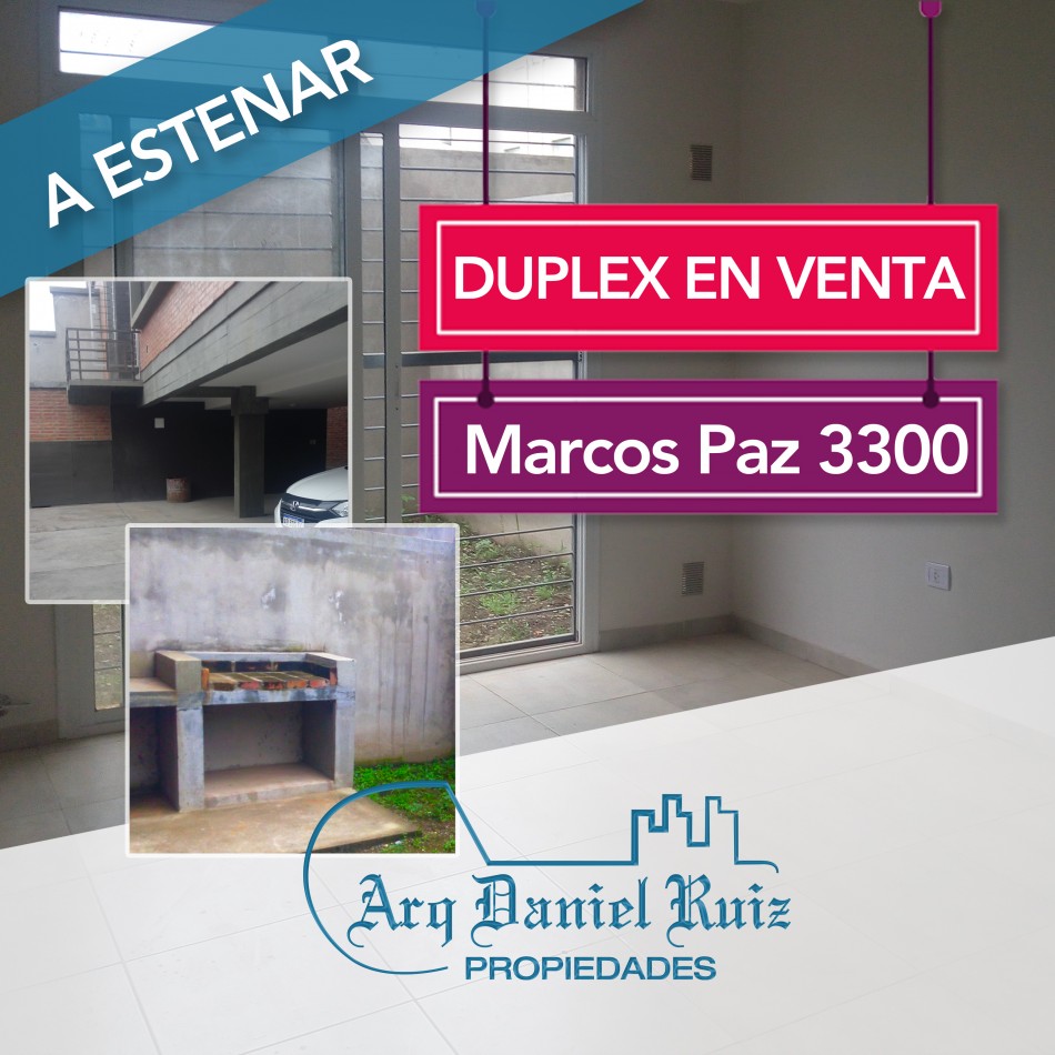 APTO CREDITO HIPOTECARIO: Duplex a Estrenar en Venta en Marcos Paz al 3300