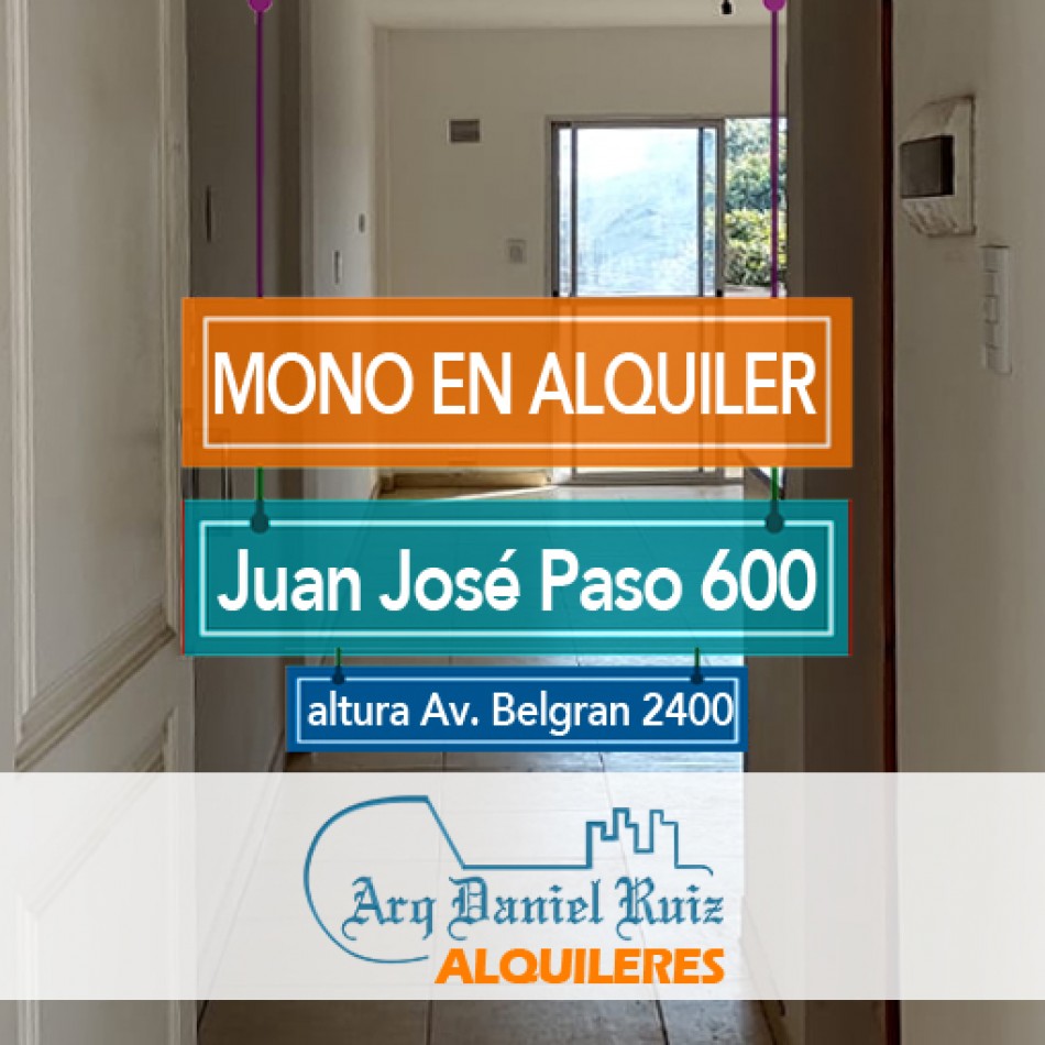 Monoambiente en Alquiler en Juan Jose Paso al 600 