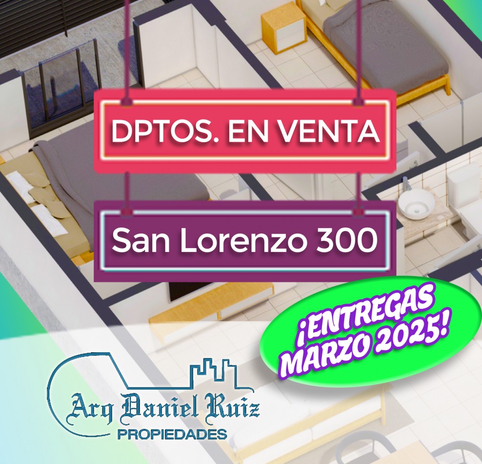 Nuevos Dptos. en Venta en San Lorenzo 300 (A Entregar Proximamente)