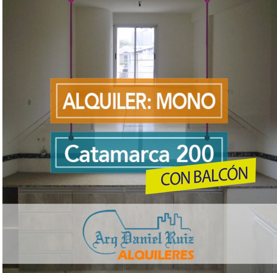 MONOAMBIENTE EN ALQUILER EN CATAMARCA AL 200