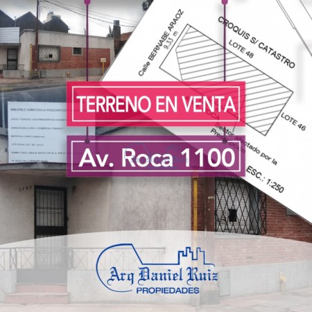 Terreno en Av. Roca 1100 en Venta