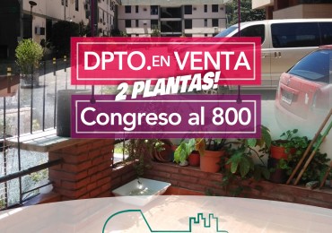 En Venta: Dpto. de 2 Plantas en Congreso 800