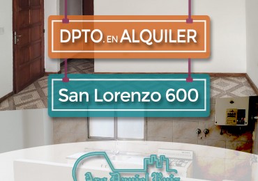 Dpto. en Alquiler en San Lorenzo 600